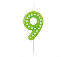 amscan - 9900909 - Bougie numérique Dots 9