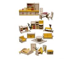 Rülke 23611 Jouet en Bois pour poupée Jaune/Rouge