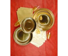 Givi Itali 18 cm Carte Assiettes (Lot de 10, Taille Unique, Or)