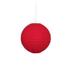 Unique Party - 64245 - Lanterne Ronde en Papier - 25 cm - Rouge