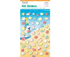 Fiesta Crafts - K-1017 - Autocollants en Feutre - Coquillages