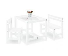 Pinolino - 202420 - Jouet en Bois - Table et Chaises Enfant Timo - Blanc