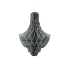 Unique Party - 62973 - Chandelier Décoratif en Papier de Soie - 35 cm - Argent