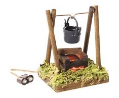 Kahlert Licht Feu de Camp avec marmite Suspendue