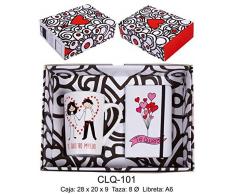 RM- Tasse avec Message et carnet Love,tu Te Amo mais Pas Set de Fournitures Scolaires (1)