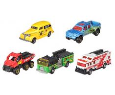 Matchbox Jurassic World coffret 5 véhicules, jouet pour enfant de petites voitures miniatures, modèle aléatoire, C1817