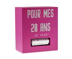 Enesco- Tirelire pour Mes 20 Ans, 700195, Rose