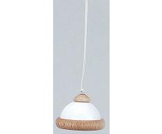 Rulke Rulke010568 Lampe à Suspension avec Bord en Bois