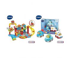 VTech Tut B Maxi Caserne Pompier, 503905, Multi-Couleur & 207325 - Jouet Musical - Tut Tut Bolides - Coffret Trio City
