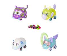 TOMY Ritzy Rollerz - Coffret de 4 Personnages Multicolores 46880, Petites Voitures à Customiser, Inclus 28 Charms à Collectionner, Mini Univers pour Filles de 4 à 8 ans