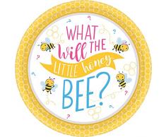 Amscan International 542166 papier et plastique Vaisselle, Assiette 18 cm de ce que sera labeille