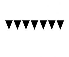 Folat Décoration de fête Fanions 3 m – Noir