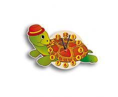 Dida – Horloge Murale en Bois Enfant – Tortue – Horloge en Bois pour Chambre denfant
