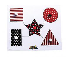 Just Jigsaws Il Vous Suffit de scie Jj712 Basic Formes Peg Board Puzzle