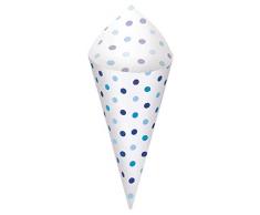 amscan 149200 Bleu Buffet Snack Cônes avec Plateau