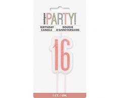 Unique Party- Bougie, 84981, Rose Gold