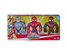 Marvel Super Heros Adventures - Pack de 3 figurines Mega Mighties - Spiderman - 25 cm - Jouet enfant