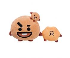 Aurora Produits Officiels BT21 signés World, Peluche SHOOKY, Moyen modèle, 61322, Marron