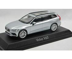 Norev- Volvo V60 2018-Bright Silver Voiture Miniature de Collection, 870017