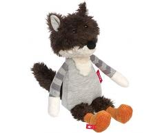 Sigikid- Filles et Garçons, Animal en Peluche Loup Patchwork Sweety Recommandé à partir de 0 Mois, 39083, Marron, Gris