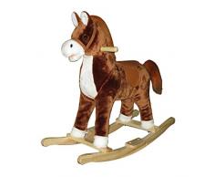 A to Z De A À Z Cheval à Bascule avec Sons et Mouvement de la Bouche et la Queue Jouet (Marron Clair)