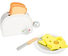 10594 Grille-pain pour la cuisine denfants en bois, y compris grille-pain avec fonction levier, toasts et bien plus encore, à partir de 3 ans