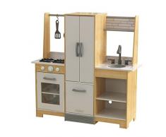 KidKraft 53423 Cuisine enfant en bois Modern-Day, jeu dimitation incluant accessoires et EZ Kraft Assembly™
