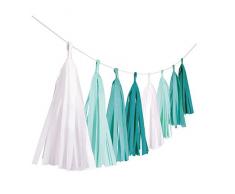 amscan 9904612 Guirlande à Franges Aqua Glamour
