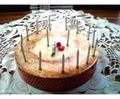 Folat Gâteau Bougies Argent, 16 + Support//pour Noces dargent ou comme