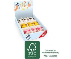 Small Foot 12004 Animaux Jeu découte en Bois 100% certifié FSC avec Feutre, Animaux de la Ferme, 9 pièces par écran, Jouet, Multicolore