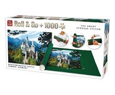 King International 5343 Roll and Go Tapis de Rangement pour Puzzle Château de Neuschwanstein-jusquà 1500 pièces Vert