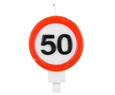 Folat Bougie à Chiffres - en Acier Inoxydable - 50 x