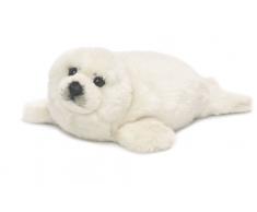 WWF - Peluche Bébé Phoque - Douce et Souple - Couleur Crème - Normes CE - Hauteur 38 cm