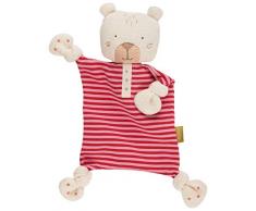 Sigikid, Pour les Filles, Doudou Plat Ours Polaire Green Collection, Jouets pour bébés, Recommandé dès la Naissance, Rouge/Blanc, 39191