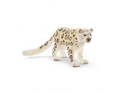 Schleich- Figurine Léopard des neiges Wild Life, 14838, Blanc