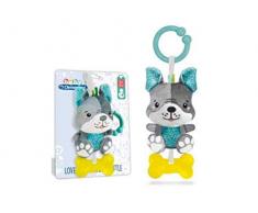 Clementoni Peluche Chien-hochet pour bébé avec Jouet de Dentition, 0 Mois et Plus, 17354, Multicolore