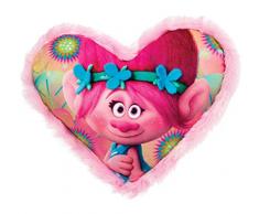 Joy Toy 67693 33 x 33 x 33 cm Trolls Poppy Planche Taie doreiller avec Ours en Peluche en Forme de cœur
