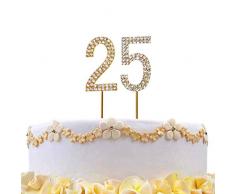 Gifts SHATCHI-813 Décoration de gâteau pour gâteau Motif diamant Or 25