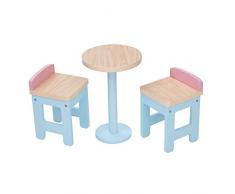 Table et Chaises dIntérieur pour Poupée de 45 cm Le Monde Dolivia TD-12887A