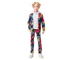 Bts X Mattel Poupée Jin, à L’effigie du Membre du Groupe de K-pop, Figurine à Collectionner, Gkc88