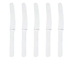 Amscan International 552289-86 Amscan Lot de 10 couteaux en plastique Transparent Crème