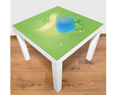 playmatt Tapis de Jeu antidérapant pour Table ou Sol, Motif Herbe avec Boue, sans substances nocives, Lavable, 55 x 55 cm, sadapte Parfaitement à la Table IKEA Lack