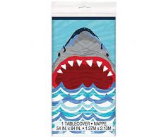 Unique Party 72533 - Nappe en Plastique - 2, 13 m x 1, 37 M - Fête à Thème de Requin