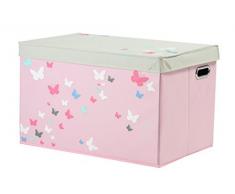 My Note Deco - 064597 - Papillons Coffre À Jouets - Taille XS