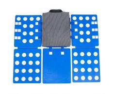 SHATCHI Organiseur de linge facile et rapide pour enfant et adulte à plier les vêtements Bleu