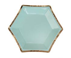 Neviti 772874 Colour Block Assiette en marbre Vert menthe Taille S