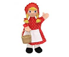 MU mubrno 26047 A Petit Chaperon Rouge avec nattes 31 cm, Marionnette, Multicolore