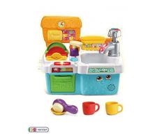 LeapFrog Scrub & Play Jouet pour évier Jouer Accessoires de Cuisine pour Faire Semblant Jouer avec tri des Formes, comptage et Couleurs, Jouets pour Enfants de 2, 3, 4, 5 Ans