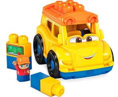 Mega Bloks First Builders Bus Scolaire, jeu de voiture et de blocs de construction, 6 pièces, jouet pour bébé et enfant de 1 à 5 ans, GCX10