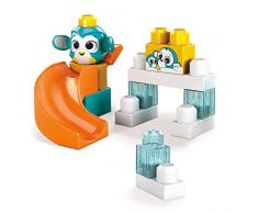 Mega Bloks First Builders Coucou Blocs Coffret Le Toboggan des Pingouins, jeu de construction, 14 pièces, jouet pour enfant et bébé dès 1 an, GKX67
